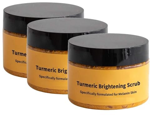 Kurkuma Aufhellungspeeling,Turmeric Glow Body Scrub,Gesichtspeeling Kurkuma, Vitamin C Gesichtspeelingcreme，milde Exfoliation,Kurkuma Aufhellendes Peeling,tiefgründige Reinigung (3pc, 100g)