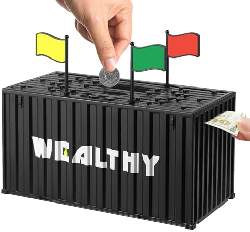 Alcancía para niños, contenedor irrompible de bloques de construcción, caja de ahorro de dinero para adultos, banco digital de conteo de monedas con contador LCD, gran regalo infantil para cumpleaños