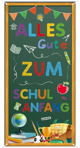 Einschulung Deko Banner, Alles Gute Zum Schulanfang Banner, 2025 Einschulung Junge Mädchen Deko, Schuleinführung Deko Schulkind Girlande für Schulanfang (90 * 185cm)