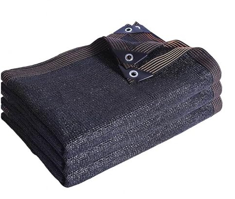KSQP Telo Ombreggiante 3x4 Occhiellato Traspirante Vela Ombreggiante Rettangolare Rete Telo Ombra 5x8 Tenda A Vela Protezione UV 95% Balconi Esterno Serra Rete Frangivento,black-3x6m