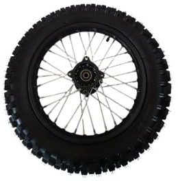 Dirtbike Komplettrad Pitbike Stahlfelge Ersatzreifen hinten 14 Zoll 90/100-14 15mm Achse