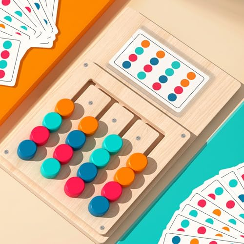 Jeu de Mémoire en Bois pour Seniors, 12 Cartes pour l'Entraînement Cérébral, Activité de Stimulation Cognitive pour Personnes Agées, Prise en Main Facile