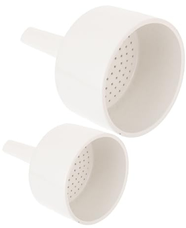 Amosfun Imbuto Filtrante in Ceramica Bianco 2 Pezzi Bocca Smussata per Laboratorio, Versatilità e Versatoio Preciso, per Filtrazione Scientifica e Scolastica