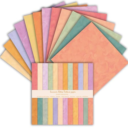 Oriental riverkit 24 Blatt Doppelseitiges Scrapbook Papier, Orange | 15,2 x 15,2 cm, Muster Papier, Bastelpapier Muster, Dekorpapier, Papier mit Muster für DIY Fotoalbum und Scrapbook Dekoration
