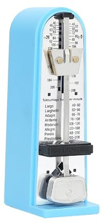 Qectial Mechanisches Metronom, Professionelles Metronom, Praktisch, Lauter Klang, Universelles Metronom für Violine, Schlagzeug, Klavier Und Andere Instrument, Blau