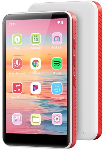 192GB MP3 Player with Bluetooth and WiFi, Android 13.0, 4.0 HD MP3 & MP4 Players Touch Screen and Speaker, Preloaded Spotify, Pandora,Audible,Amazon Music, Up to 1TB