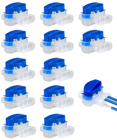 ZAMXHUG 12 Stück Kabelverbinder,kabelverbinder wasserdicht,mähroboter,Cable Connectors Anschlussklemmen Kabelklemmen 314 Kabel Verbinder für Rasenmäher Mähroboter，Wasserabweisend, Aus ABS Material