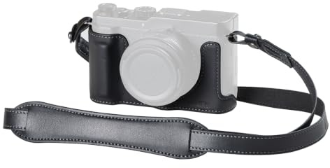 SMALLRIG Sac Demi en Cuir pour Panasonic LUMIX L10, incluant Une Housse de Protection au Style rétro et Une Sangle d'épaule, Filetage 1/4-20, Compatible avec trépieds (Noir) - 6274