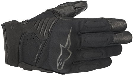 Alpinestars Motorradhandschuhe Faster Gloves Black Black, Schwarz/Schwarz, L | Stretch-Einsätze