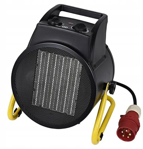 WARMTEC Termoventilatore con termostato 5000W - Stufa Elettrica per Garage, Officina - Riscaldatore PTC Basso Consumo, Angolo di inclinazione regolabile, protezione contro il surriscaldamento