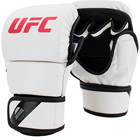 UFC MMA 8oz Sparring Gloves, Color- White, Size- L/XL