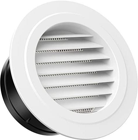 HG Power Rejilla de Ventilación 125mm, Plástico ABS, Rejilla de Ventilación, Rejilla de Ventilación, Tapa Redonda de Ventilación de Aire Rejilla de Ventilación Anti-Insectos