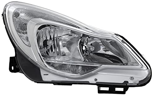 Halogen Scheinwerfer Hauptscheinwerfer Frontscheinwerfer links H7/H1 chrom mit Elektromotor für Model Corsa D S07