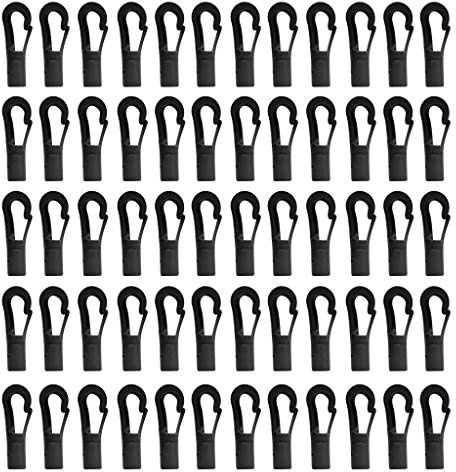 Inzopo - 60 ganci elastici in plastica per corde elastiche da 4 o 5 mm