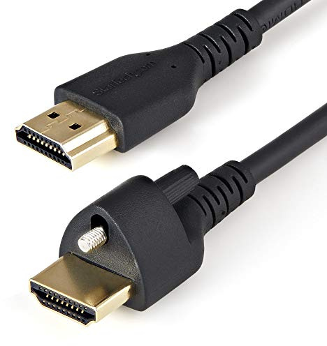 StarTech Cavo HDMI 2.0 con Vite di Bloccaggio da 2m, 4K 60Hz, HDR, M/M | Connessione sicura, Ideale per installazioni fisse
