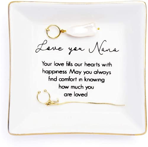 Titanape Nana-Geschenke Love You Schmuckschale, Nanay Geburtstagsgeschenk für Oma, Weihnachten, Muttertag, Geschenk von Enkelkindern
