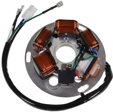 Lichtmaschine Stator 5-polig 12V kompatibel mit Vespa PX 125/200 E Lusso | Zündung: 5 Spulen, 5 Kabel, 12 V, Metall; Vergleichsnummer 217866; kompatibel mit Vespa PX 150 E Lusso MY M094/M74