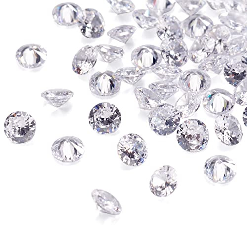 Craftdady Zirkonia-Cabochons, klare, kleine facettierte Strass-Cabochons für Ohrringe, Armbänder, Anhänger, Schmuck, Bastel- und Kunsthandwerkprojekte, 50 Stück, 4 mm