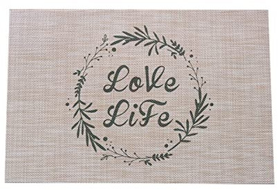 Manteles Individuales Hoja Verde Mantel Individual PVC Lavable Salvamanteles Individuales Resistente al Calor Bajoplatos Antideslizante Individuales Mesa 30x45cm 4 Pcs