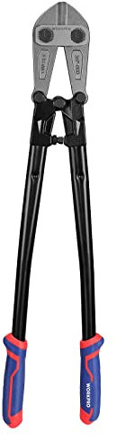WORKPRO Tagliabulloni da 61 cm, lama in acciaio al cromo molibdeno, tagliabulloni resistente con impugnatura in gomma morbida, utensile da taglio per catena, filo, vite, rivetto