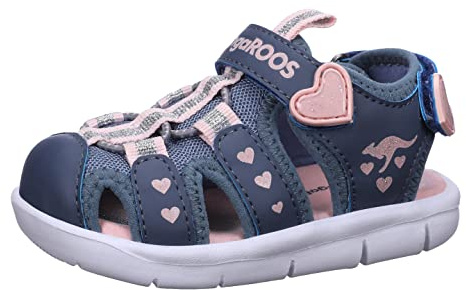 KangaROOS K-Mini, Sandales Mixte Enfant ,Grisaille Rose givré, 24 EU