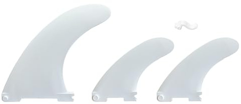 RANGALii 3 White Detachable Replacement Paddleboard Fins Inflatable SUP Stand Up Paddle Board Accessory quick-lock fins Center Fin Side Fins