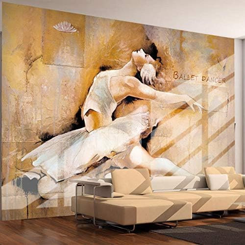 Amarillo Blanco Bailarina Fantasía Papel Pintado Fotomural Decoración De La Pared Dormitorio Sala De Decoración Fotomural Dormitorio Sala De Estar Pared Pintado Papel Tapiz No Tejido-430cm×300cm