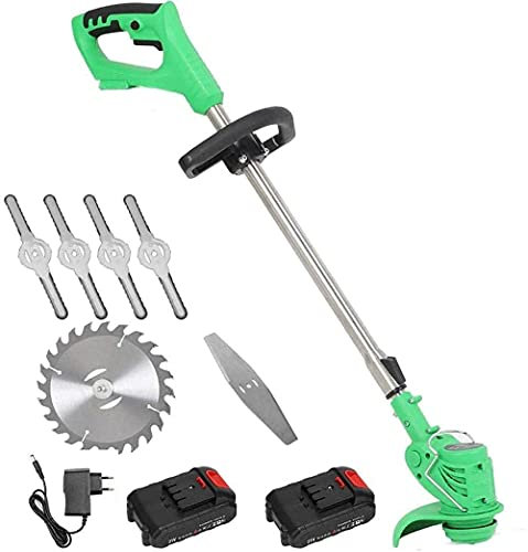 KOHARA Tosaerba Elettrico 24V Tagliaerba a Batteria Tagliaerba Regolabile Tagliaerba per potatura Taglierina Automatica per potatura Attrezzo da Giardino-1 Batteria-2 batterie