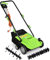 RELAX4LIFE 2-in-1 Elektro Vertikutierer, Rasenlüfter, 1500W|4-stufige Arbeitstiefe|32cm Arbeitsbreite|30L Fangkorb, Rasenvertikutierer mit Messerwalze & Lüfterwalze, für Rasenpflege(Grün)