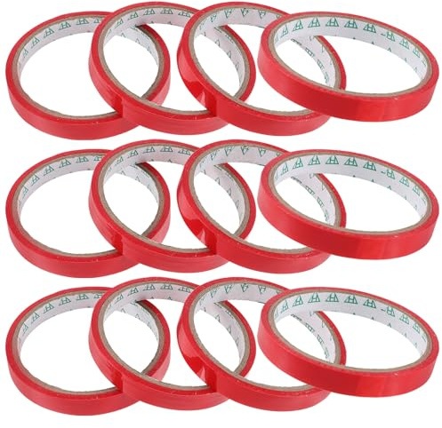 SHINEOFI 12 Bag Sealing Tapes Bopp Packing Tape for Supermarket Binding Machines Plastic Bag Sealing and Tying Strong Adhesion Smooth Surface 11.81in X 0.47in X 0.04in