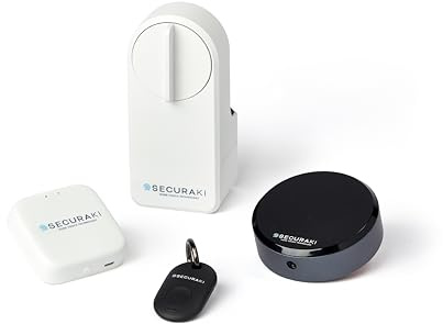 Securaki Smart Door Lock Bundle pack, Smart lock with Keyless Entry, Easy Installation, Alexa & Google Assistant, Remote App, Compatible with Cylinder/Mortise/Deadbolt/Thumb Turn/Latch Rim Locks