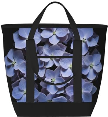 Sac fourre-tout isotherme Mauve Hortensia Garde au froid Idéal pour la livraison de nourriture, l'isolation de voyage ou pour garder le froid à la plage