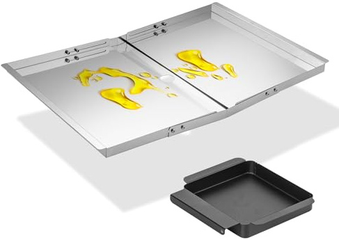 Grease Tray with Catch Pan for Dyna-Glo 4/5 Burner,Adjustable Drip Pan Replacement Part for Nexgrill,Expert Grill,Kenmore,BHG and More, 24-30 Universal Grill Tray Parts for 4/5 Burner Gas Grill