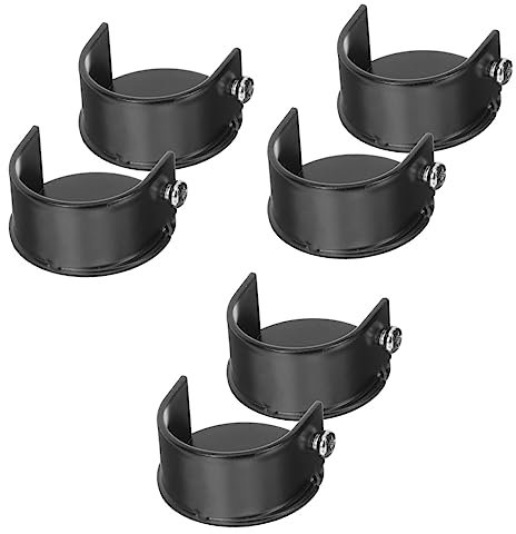 Hohopeti 6pcs Curtain Rod Bracket for Poles Wall Brackets for Home and Shower Curtains