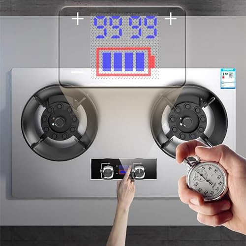THEGA Portatile Stufa Gas - 5,2KW Doppi Fornelli A Gas, Cucine A Gas Elettroniche A Impulsi da Tavolo E da Incasso, Fornello A Gas con Accensione Rapida in Acciaio Inossidabile, Facile da Pulire(LPG)