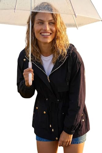 Roman Originals Shower Resistant Rain Jacket for Women UK - Ladies Everyday Autumn Winter Comfy Soft Evening Vacation Work Party Night Out
