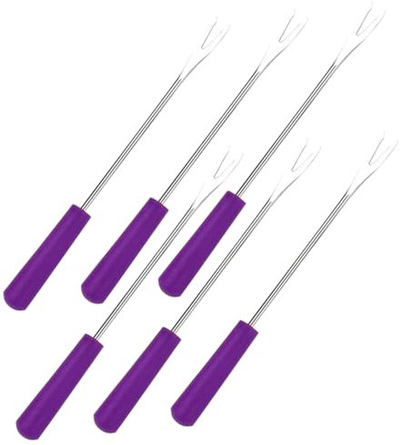 Cabilock Tenedor De Cocina Acero Inoxidable 6 Tenedores Para Barbacoa Queso Fruta Utensilios Reutilizables