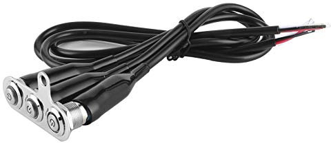 Yctze 12 -V -Lenkerschalter aus Edelstahl mit LED -Licht für Retro -Autoänderungen (3* Schalter)