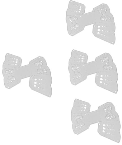 VILLCASE 4 Stück Stanzform Bastelaufkleber Verzierungen für die Kartenherstellung den Schnitt Machen Cutter messser die Cutting Machine Kohlenstoffstahl selber Machen Schneidwerkzeug Silver