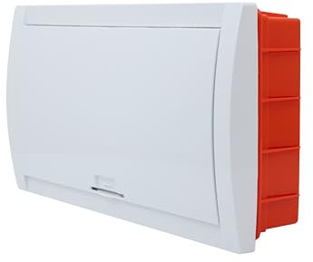 RSE Unterputz-Verteilerkasten mit weißer Tür IP20 IK10 1 Reihig 18 Module/PLE (Platzeinheiten)