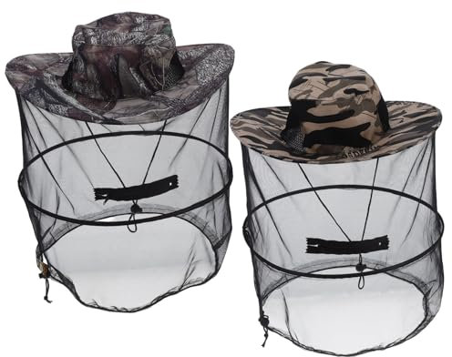 POPETPOP 2stücke Fischerhüte Aus Netzgewebe Für Imker Und Angler Atmungsaktiv Und Tragbar Für Bienenzucht Angeln Und Outdoor-aktivitäten Im Garten