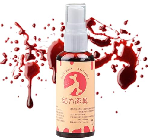 Trucco di sangue finto, sangue finto per vestiti, accessori spaventosi per scherzi con ugello, accessori per giochi di ruolo, per artisti teatrali, adolescenti, adulti, donne, uomini