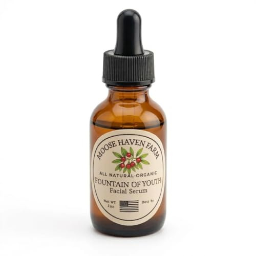 Moose Haven Farm Fountain of Youth Facial Serum Lightweight All-Natural Face & Beard Oil – Minimal Plant-Based Ingredients for Daily Hydration – No Synthetic Fragrance | 2 oz Bottle