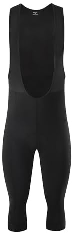 ZNJAMN Salopette da Ciclismo Pantaloni con Bretelle da Ciclismo Lunghi in Pile Termico 3/4 Bicicletta Invernali Calzamaglia Bici Invernale Fredda per Ciclismo