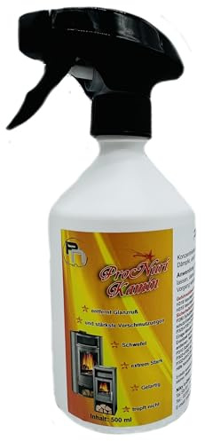 ProNuri Kaminscheibenreiniger Konzentrierter Kaminscheiben-Reiniger, Gelartig, Pink, 500 ml, Entfernt Glanzruß und Stärkste Verschmutzungen, Schwefelfreie Formel
