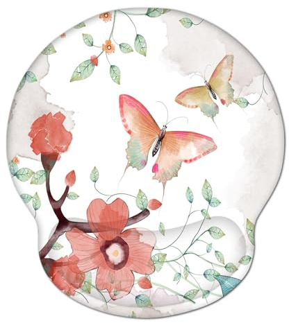 CHUQING Tapis Souris Ergonomique Repose-Poignet Gel 25 x 23 cm | Tapis de souris avec repose poignet gel, motif, pour bureau, télétravail et ordinateur portable
