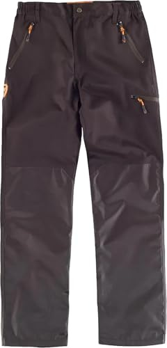 WORKTEAM Pantalón de Caza, Pesca y Outdoor, Tejido Impermeable y Resistente, con Refuerzos en Rodillas, Ajuste Cómodo, Unisex Marron XL