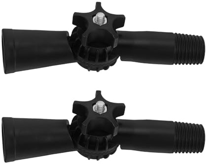 Drehbarer Winkeladapter 2 Stück Kunststoff 1, 8cm Gewinde für Stangen | Dachschneeräumer, Drehbarer Winkelanschluss, Moppstieladapter und Besen Ersatzgelenk