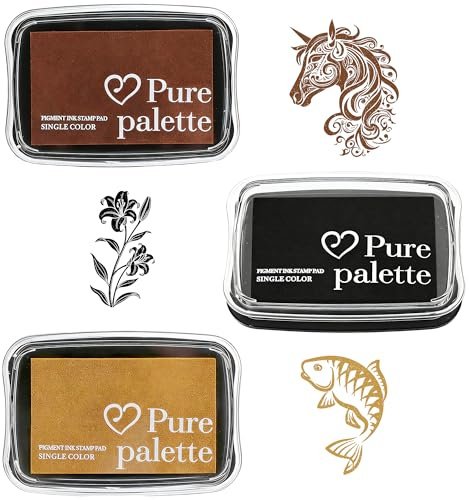 SKKWOPE 3er Set Stempelkissen Vintage Farben, Stempelfarbe für Basteln