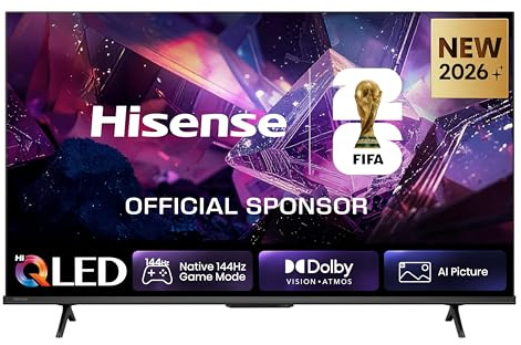Hisense 43E7DS PRO Fernseher 43 Zoll, 4K UHD QLED, Smart TV, Hi-Concerto, 144Hz Game Mode, QLED Colour, Dolby Vision Atmos, Filmmaker, Audio, DTS Virtual, X, FreeSync Premium, 2026